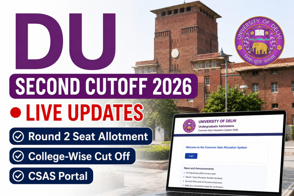 DU Second Cutoff 2026 Live Updates