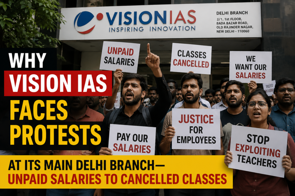 Protesters Rally Outside Vision IAS