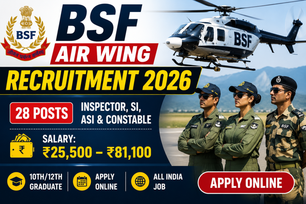 BSF Air Wing Recruitment 2026