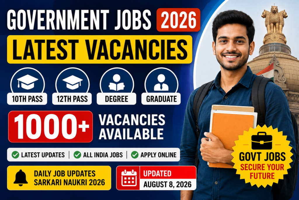 Government Jobs 2026 Vacancy Banner