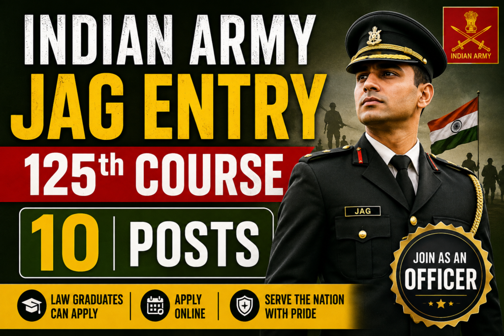 Indian Army JAG Entry Recruitment Poster