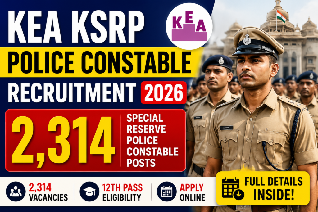 KEA KSRP Police Constable Recruitment
