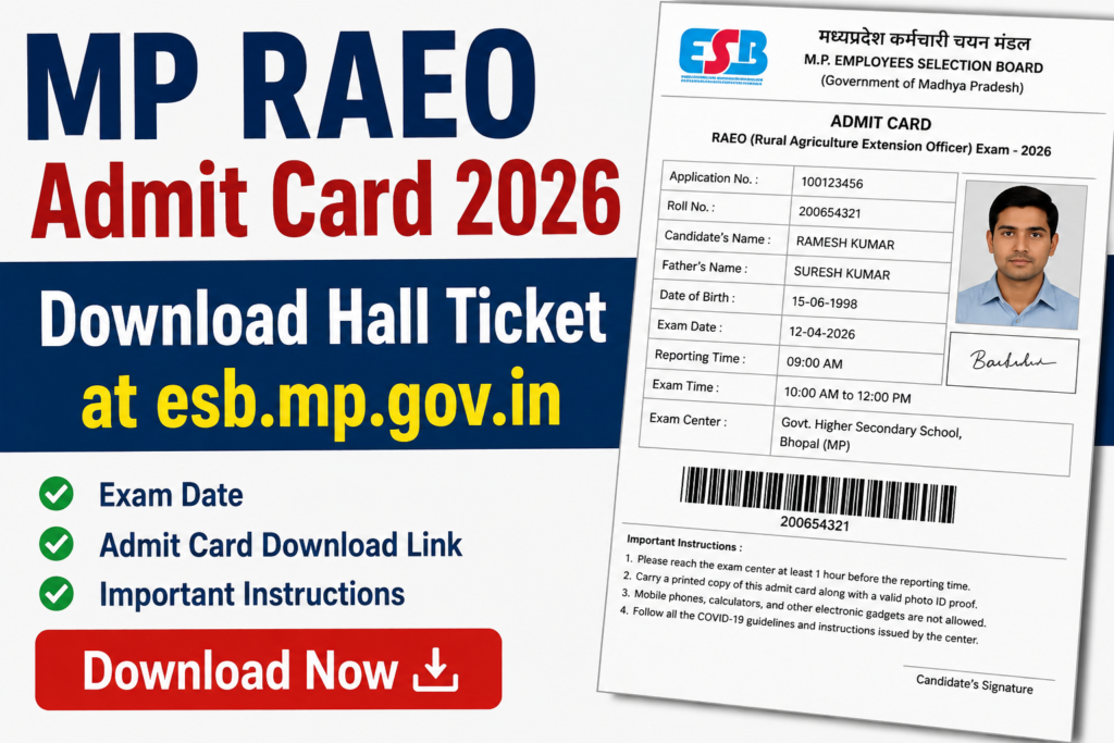 MP RAEO Admit Card 2026 Guide