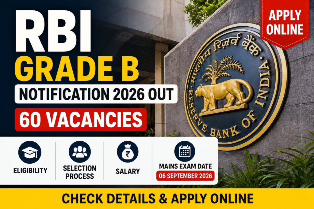 RBI Grade B Notification 2026 Poster