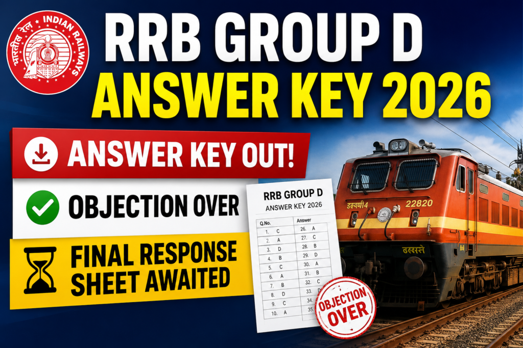 RRB Group D Answer Key 2026 Out,
