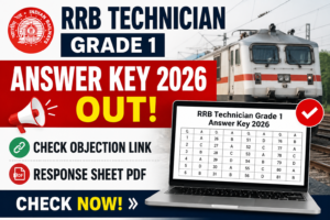 RRB Technician Grade 1 Answer key 2026