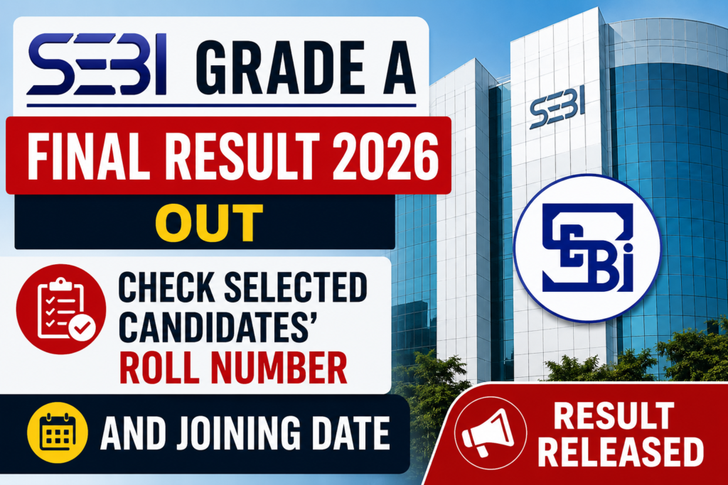 SEBI Grade A Final Result Announcement