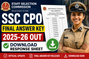 SSC CPO Final Answer Key Released