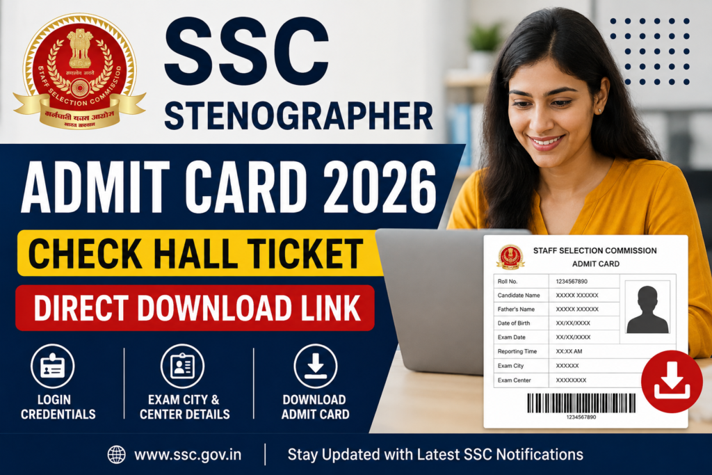 SSC Stenographer Admit Card 2026