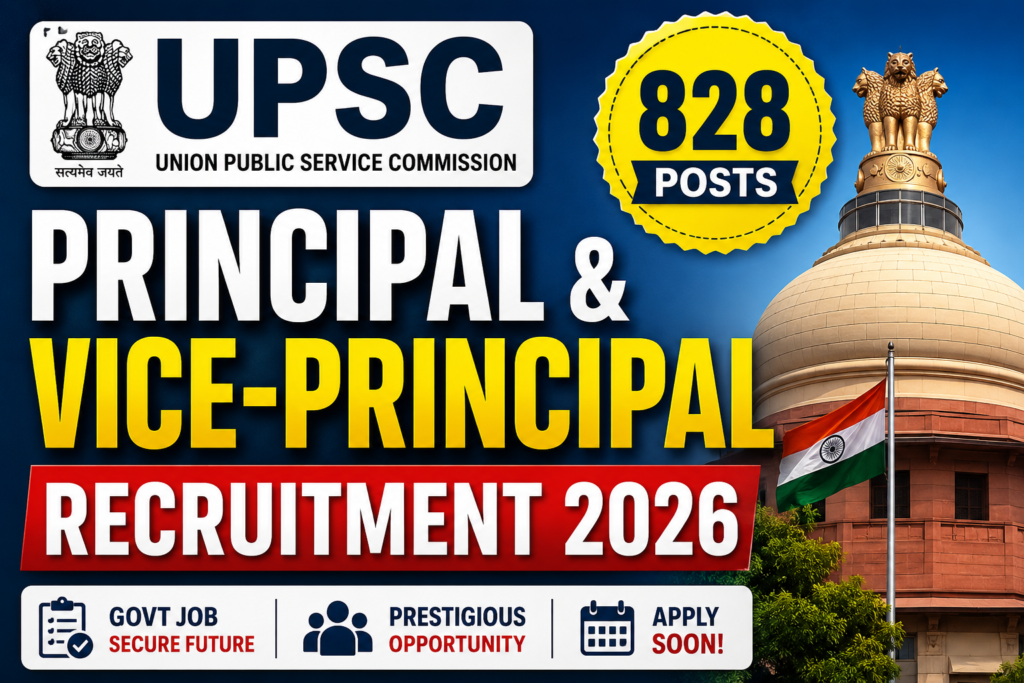 UPSC Principal & Vice-Principal Recruitment 2026 — 828 Posts