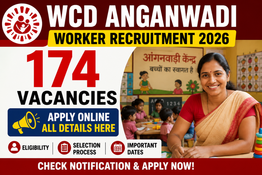 WCD Anganwadi Worker Recruitment 2026